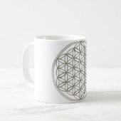 Blume des Lebens / Blume des Lebens | silbig Kaffeetasse (Vorderseite Links)