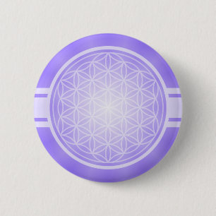Blume des Lebens / Blume des Lebens - weißes Trans Button