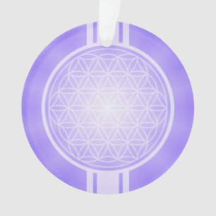 Blume des Lebens / Blume des Lebens - weißes Trans Ornament