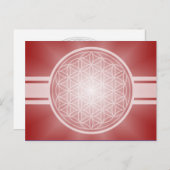 Blume des Lebens / Blume des Lebens - weißes Trans Postkarte (Vorne/Hinten)