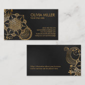 Blume des Lebens Blumenzitat Visitenkarte (Vorne/Hinten)