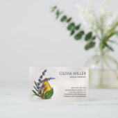 Blume des Lebens Blumenzitat Visitenkarte (Stehend Vorderseite)