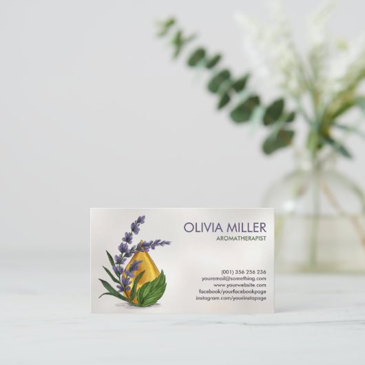 Blume des Lebens Blumenzitat Visitenkarte (Stehend Vorderseite)