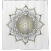 Blume des Lebens - Blüten Mandala 1 Duschvorhang (Vorderseite)