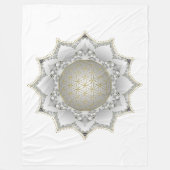 Blume des Lebens - Blüten Mandala 1 Fleecedecke (Vorderseite)