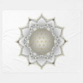 Blume des Lebens - Blüten Mandala 1 Fleecedecke (Vorderseite (Horizontal))