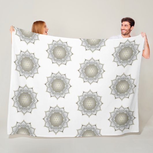 Blume des Lebens - Blüten Mandala 1 Fleecedecke (Beispiel)
