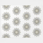 Blume des Lebens - Blüten Mandala 1 Fleecedecke (Vorderseite (Horizontal))