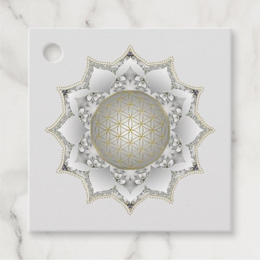 Blume des Lebens - Blüten Mandala 1 Geschenkanhänger (Vorderseite)