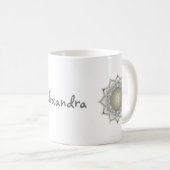 Blume des Lebens - Blüten Mandala 1 Kaffeetasse (VorderseiteRechts)