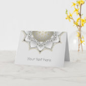 Blume des Lebens - Blüten Mandala 1 Karte (Gelbe Blume)