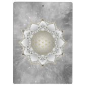 Blume des Lebens - Blüten Mandala 1 Klemmbrett (Rückseite)