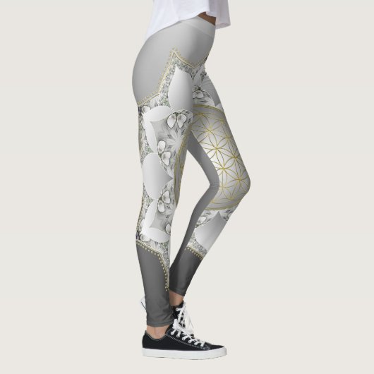 Blume des Lebens - Blüten Mandala 1 Leggings (Rechts)