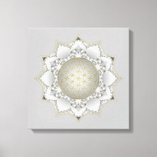 Blume des Lebens - Blüten Mandala 1 Leinwanddruck