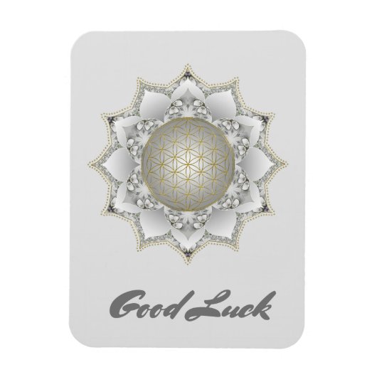 Blume des Lebens - Blüten Mandala 1 Magnet (Vertikal)