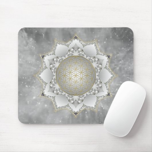 Blume des Lebens - Blüten Mandala 1 Mousepad (Mit Mouse)