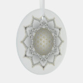 Blume des Lebens - Blüten Mandala 1 Ornament Aus Glas (Vorderseite Rechts)