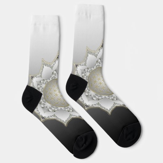 Blume des Lebens - Blüten Mandala 1 Socken (Rechts)