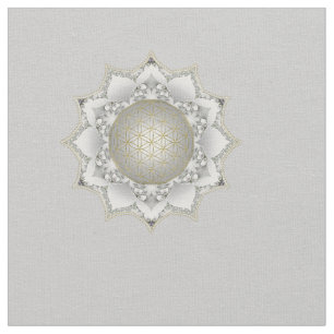 Blume des Lebens - Blüten Mandala 1 Stoff