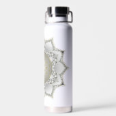 Blume des Lebens - Blüten Mandala 1 Trinkflasche (Rückseite)