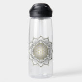 Blume des Lebens - Blüten Mandala 1 Trinkflasche (Rückseite)