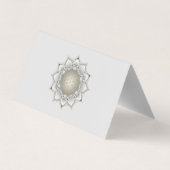 Blume des Lebens - Blüten Mandala 1 Visitenkarten (Rückseite)