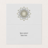 Blume des Lebens - Blüten Mandala 1 Visitenkarten (Innenseite Aufgefaltet)