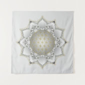Blume des Lebens - Blüten Mandala 1 Wandteppich (Vorderseite (Horizontal))