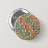 Blume des Lebens - Briefmarke Grunge Muster 1 Button (Vorne & Hinten)