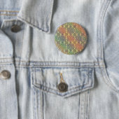 Blume des Lebens - Briefmarke Grunge Muster 1 Button (Beispiel)