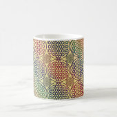 Blume des Lebens - Briefmarke Grunge Muster 1 Kaffeetasse (Mittel)