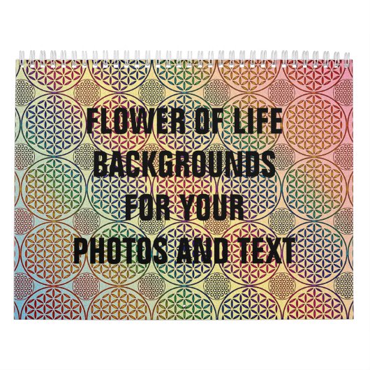 Blume des Lebens - Briefmarke Grunge Muster 1 Kalender (Titelbild)