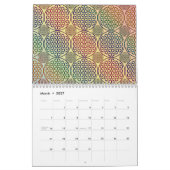 Blume des Lebens - Briefmarke Grunge Muster 1 Kalender (Mär 2027)