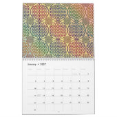 Blume des Lebens - Briefmarke Grunge Muster 1 Kalender (Jan 2027)