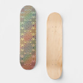 Blume des Lebens - Briefmarke Grunge Muster 1 Skateboard (Vorderseite)