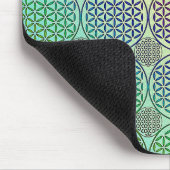 Blume des Lebens - Briefmarke Grunge Muster 2 Mousepad (Ecke)