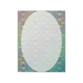 Blume des Lebens - Briefmarke Grunge Muster 2 Notizblock (Rotiert)