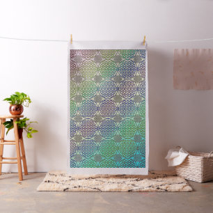 Blume des Lebens - Briefmarke Grunge Muster 2 Stoff