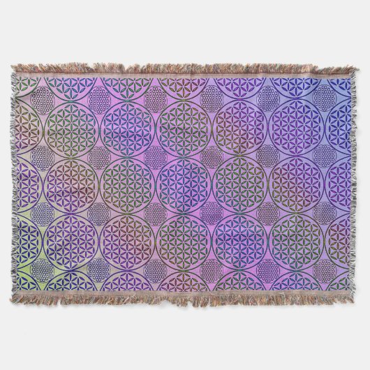 Blume des Lebens - Briefmarke Grunge Muster 3 Decke (Vorderseite)