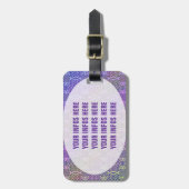 Blume des Lebens - Briefmarke Grunge Muster 3 Gepäckanhänger (Vorderseite vertikal)