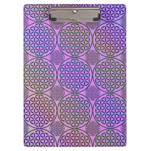 Blume des Lebens - Briefmarke Grunge Muster 3 Klemmbrett