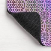 Blume des Lebens - Briefmarke Grunge Muster 3 Mousepad (Ecke)