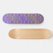 Blume des Lebens - Briefmarke Grunge Muster 3 Skateboard (Horizontal)