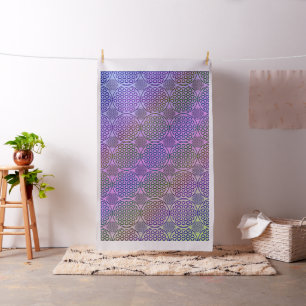 Blume des Lebens - Briefmarke Grunge Muster 3 Stoff