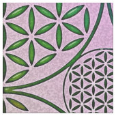 Blume des Lebens - Briefmarke Grunge Muster 3 Stoff (Nahaufnahme)