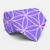 Blume des Lebens - Briefmarke nahtlos - violett Krawatte (Gerollt)