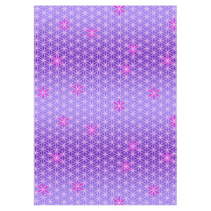 Blume des Lebens - Briefmarke nahtlos - violett Tischdecke