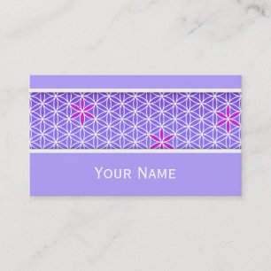 Blume des Lebens - Briefmarke nahtlos - violett Visitenkarte