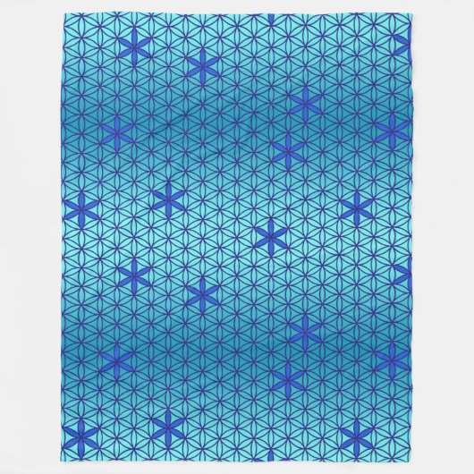 Blume des Lebens - Briefmarke - nahtloses Muster - Fleecedecke (Vorderseite)
