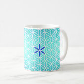 Blume des Lebens - Briefmarke - nahtloses Muster - Kaffeetasse (VorderseiteRechts)